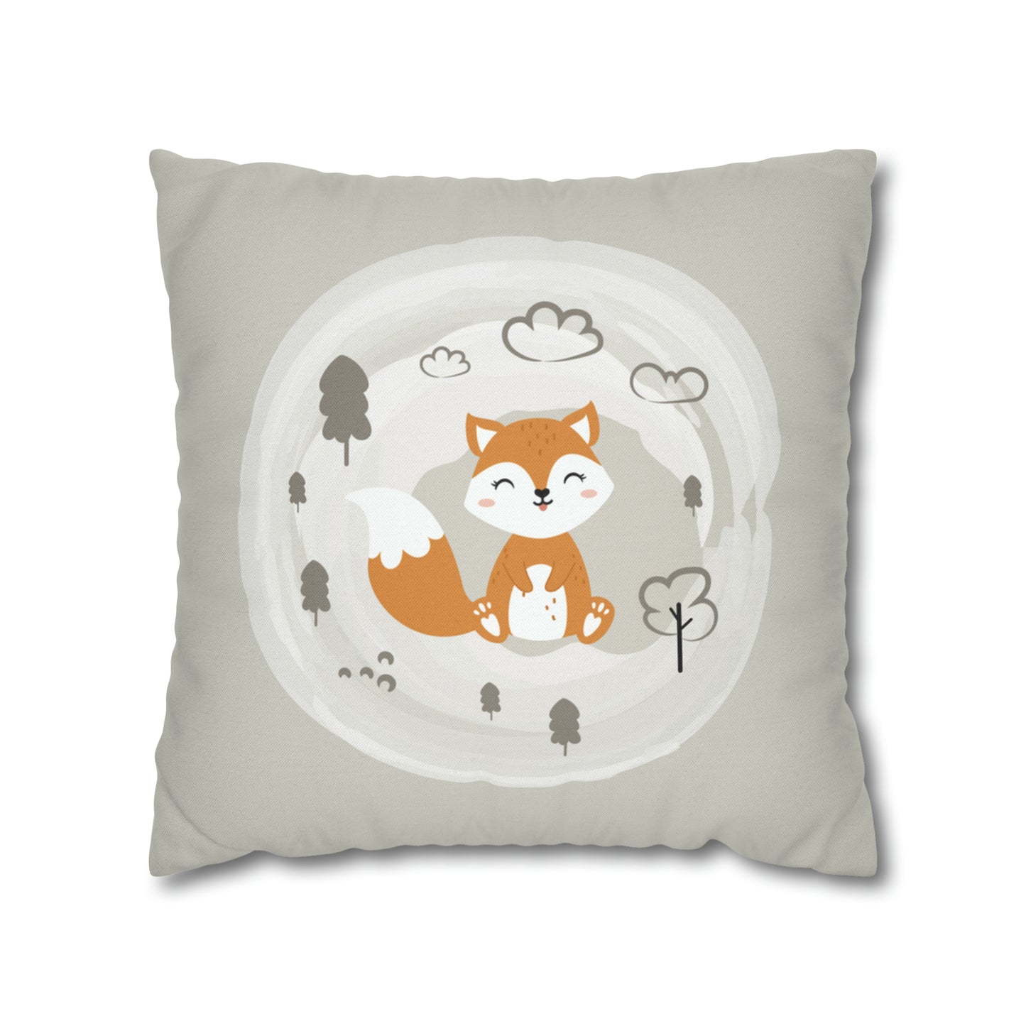 Fall Baby Fox Square Pillow Case