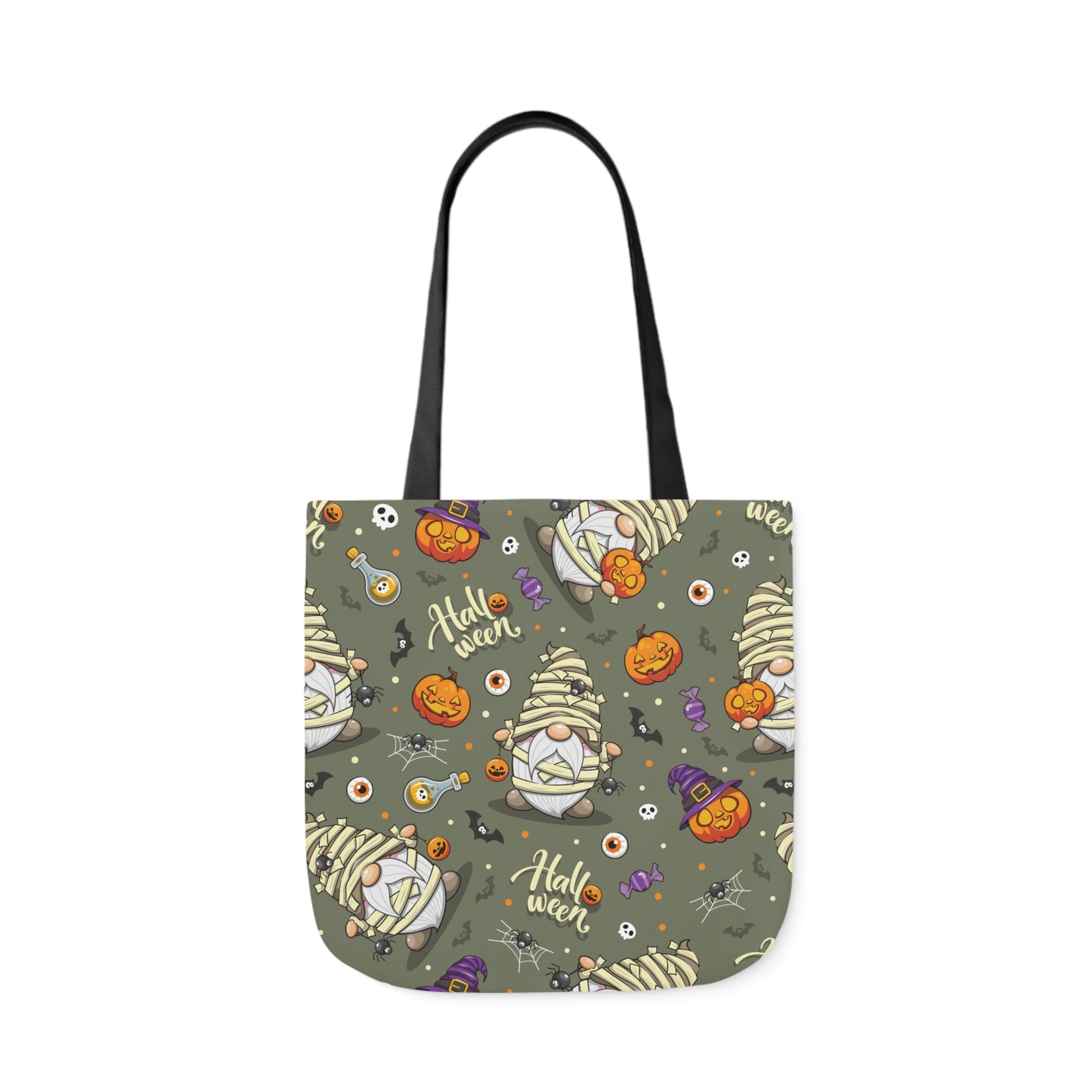 Mummy Gnome Print Canvas Bag Halloween Trick-or-Treat