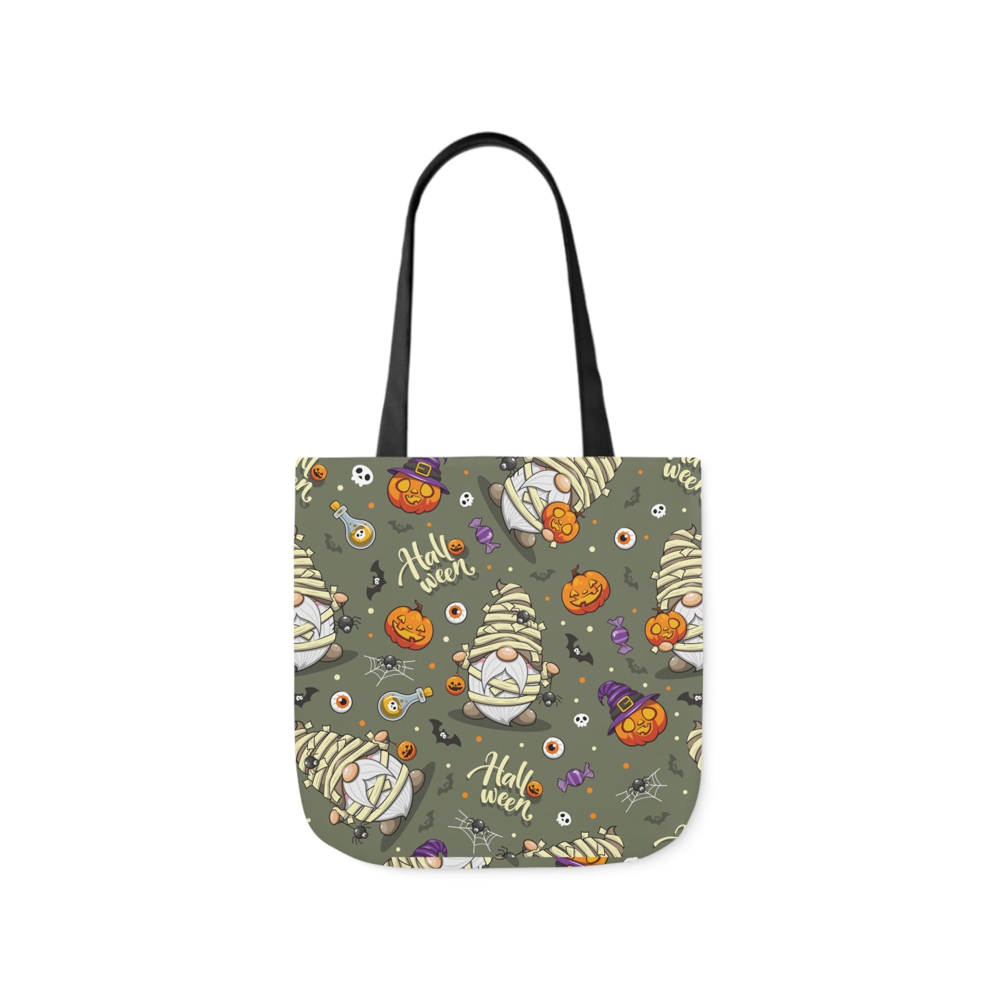 Mummy Gnome Print Canvas Bag Halloween Trick-or-Treat