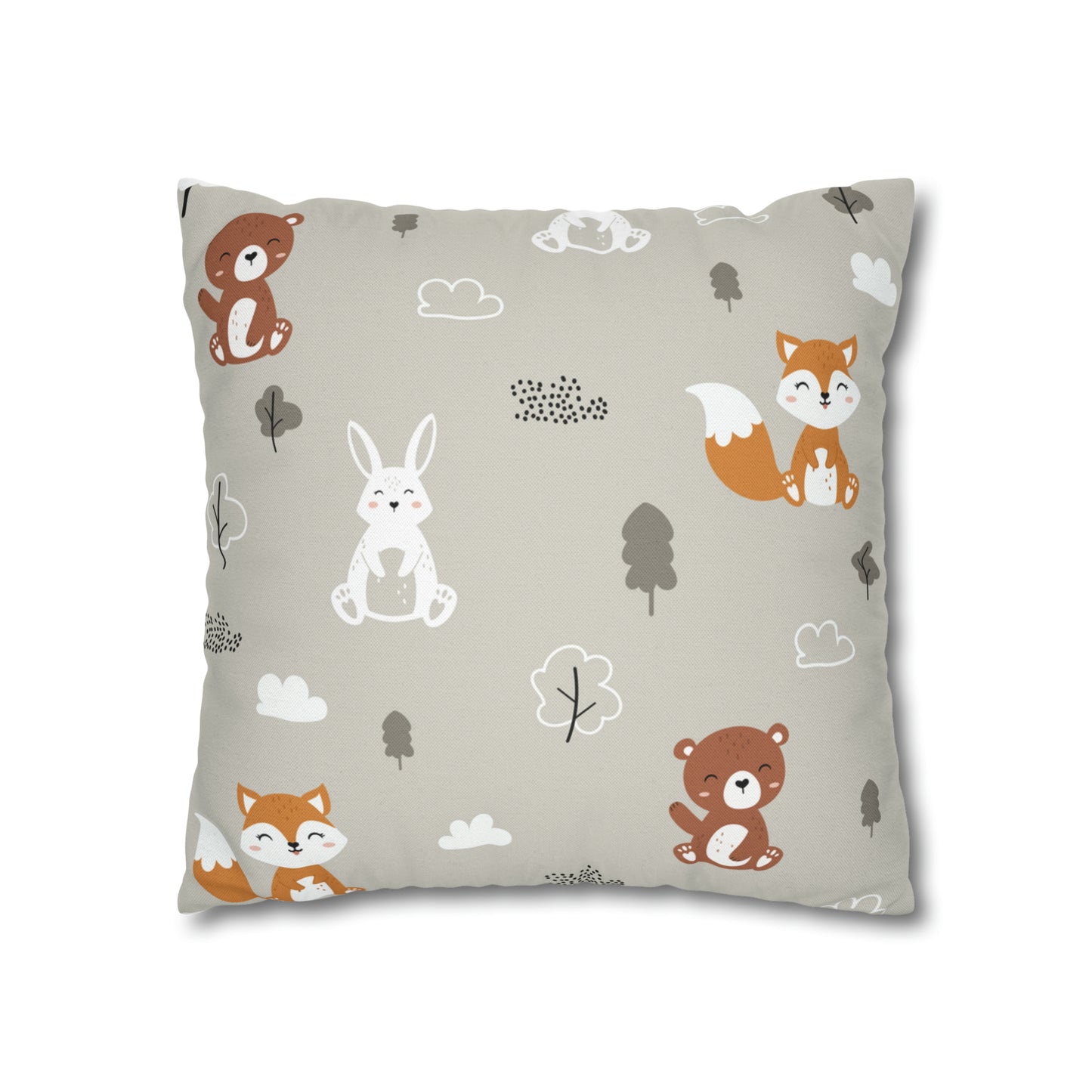 Fall Baby Fox Square Pillow Case