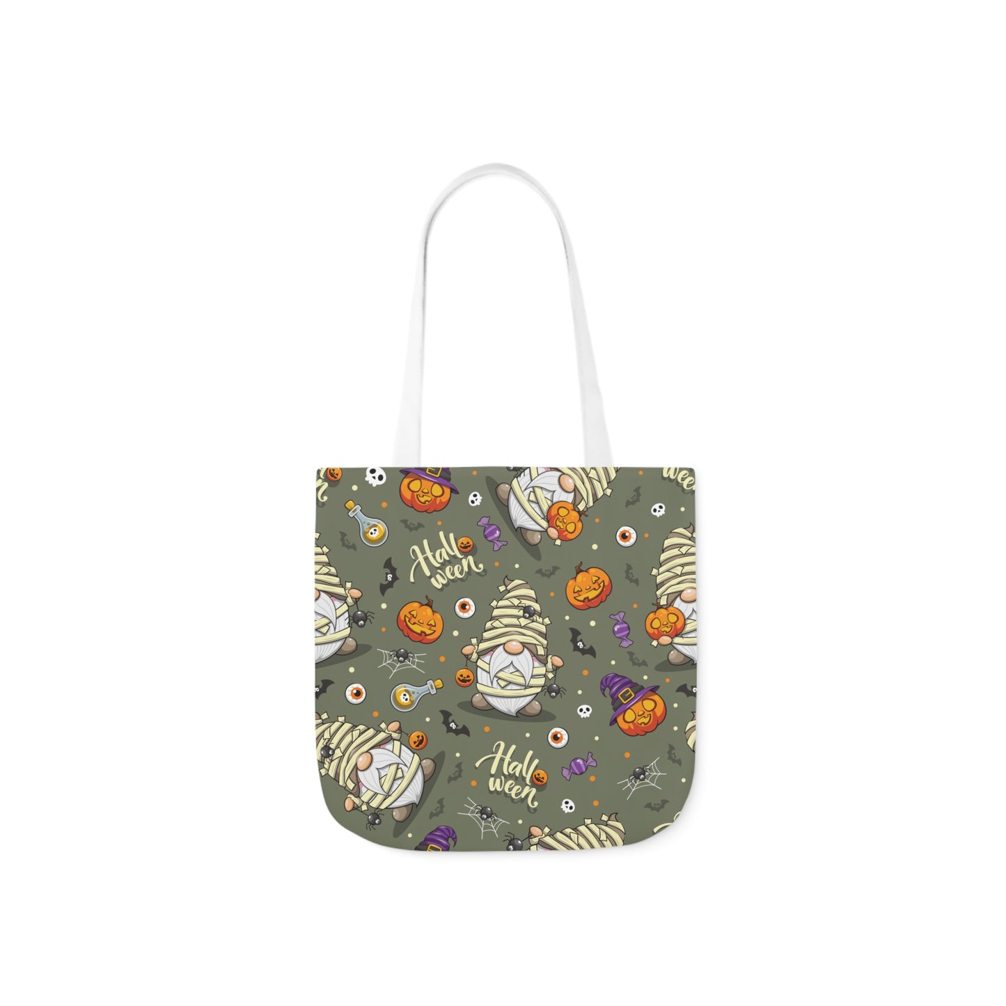 Mummy Gnome Print Canvas Bag Halloween Trick-or-Treat