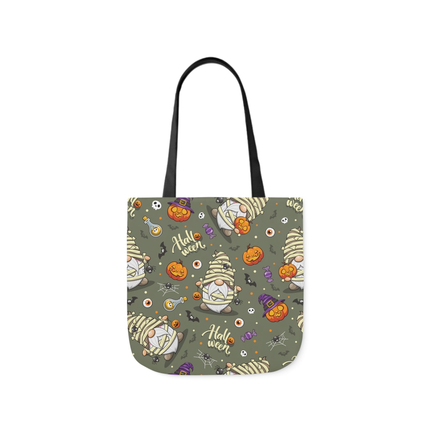 Mummy Gnome Print Canvas Bag Halloween Trick-or-Treat