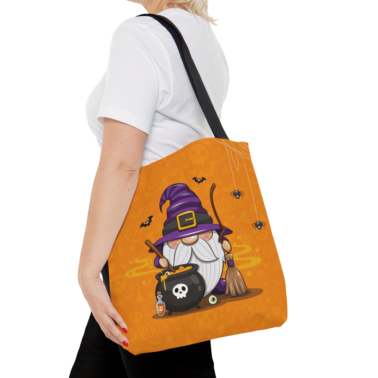 Cute Witch Gnome Tote Bag Halloween