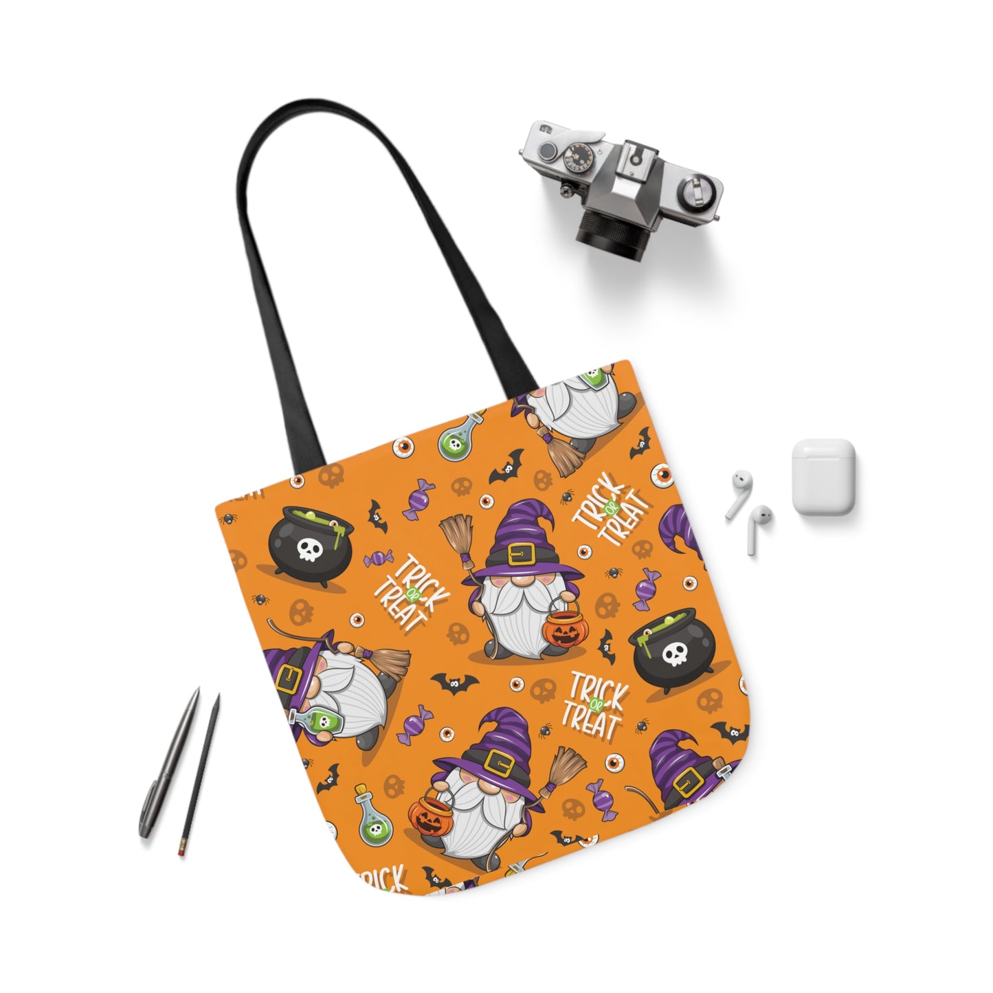 Witch Gnome Print Canvas Bag Halloween Trick-or-Treat