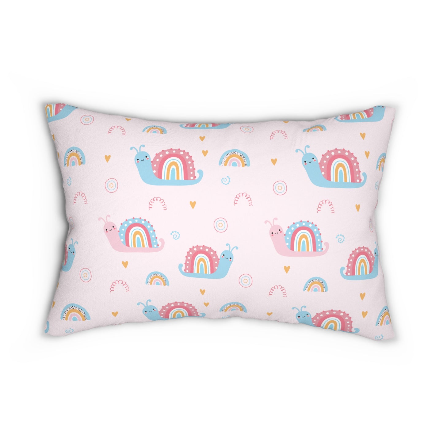 Sweet Snails Lumbar Pillow with Removable Cover