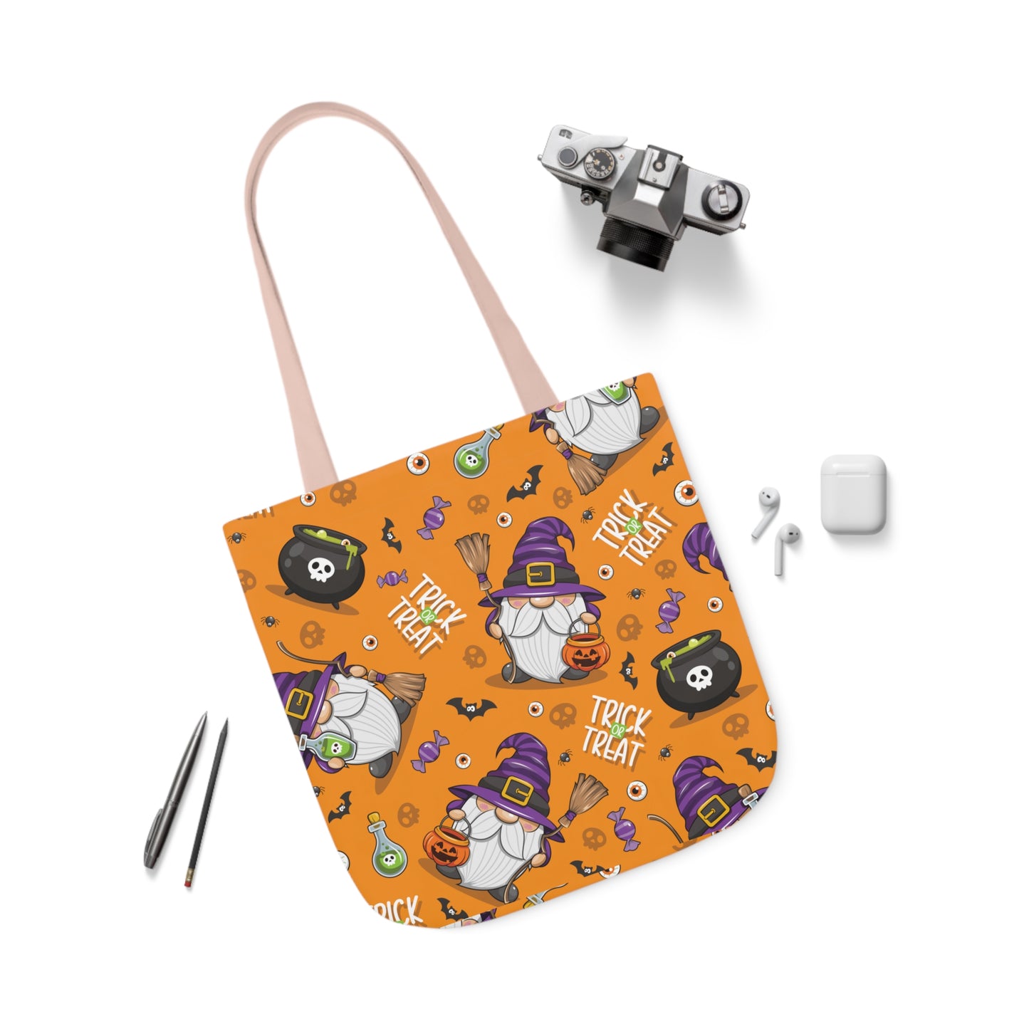 Witch Gnome Print Canvas Bag Halloween Trick-or-Treat