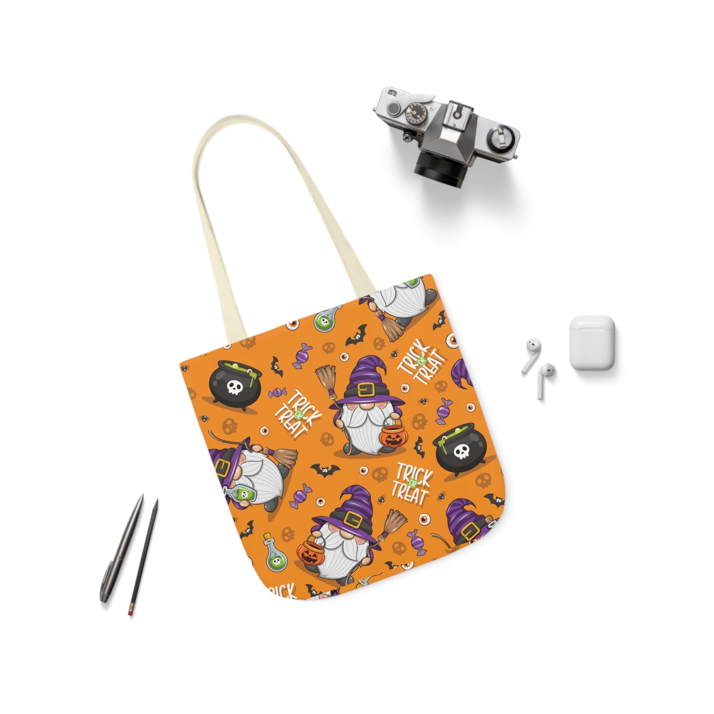 Witch Gnome Print Canvas Bag Halloween Trick-or-Treat