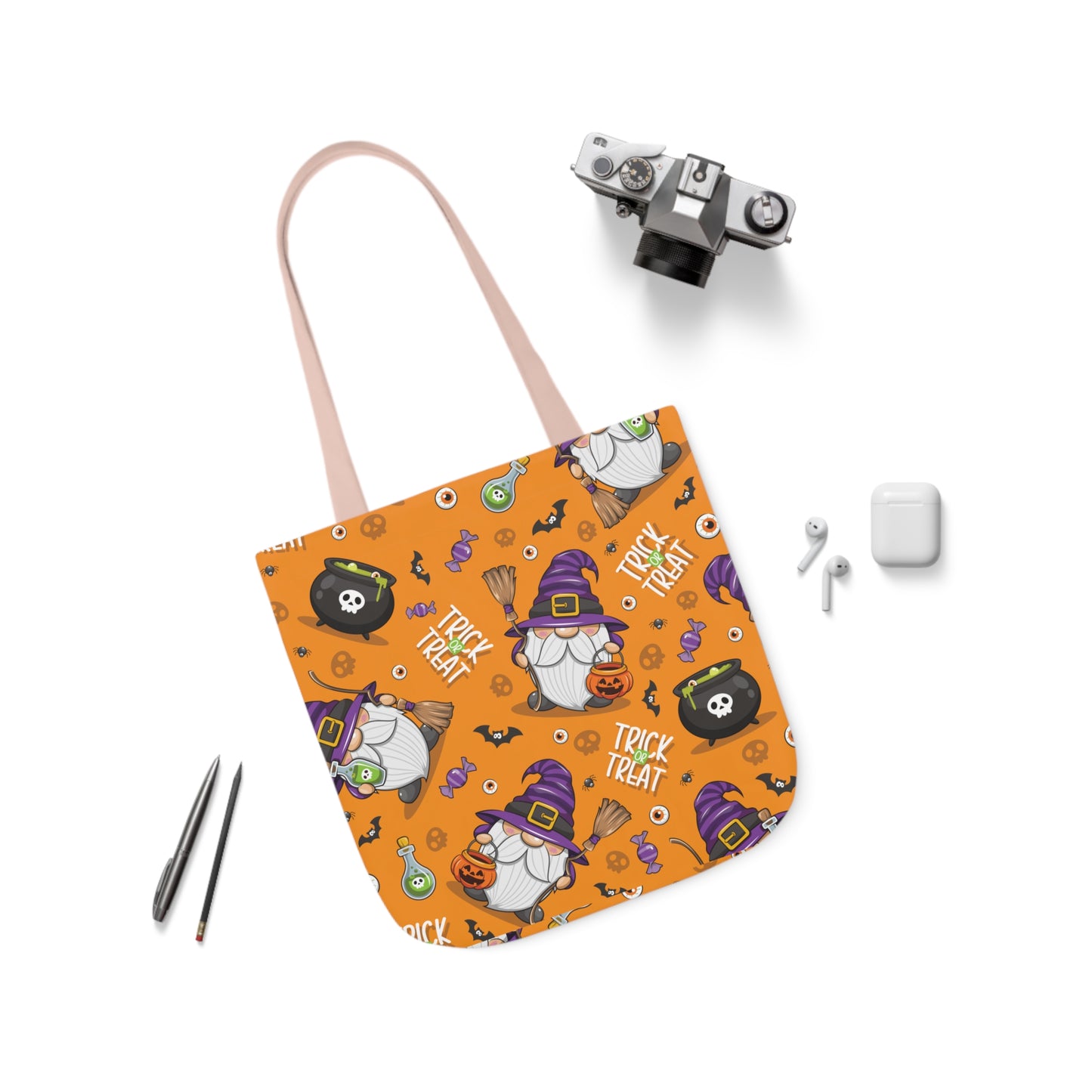 Witch Gnome Print Canvas Bag Halloween Trick-or-Treat