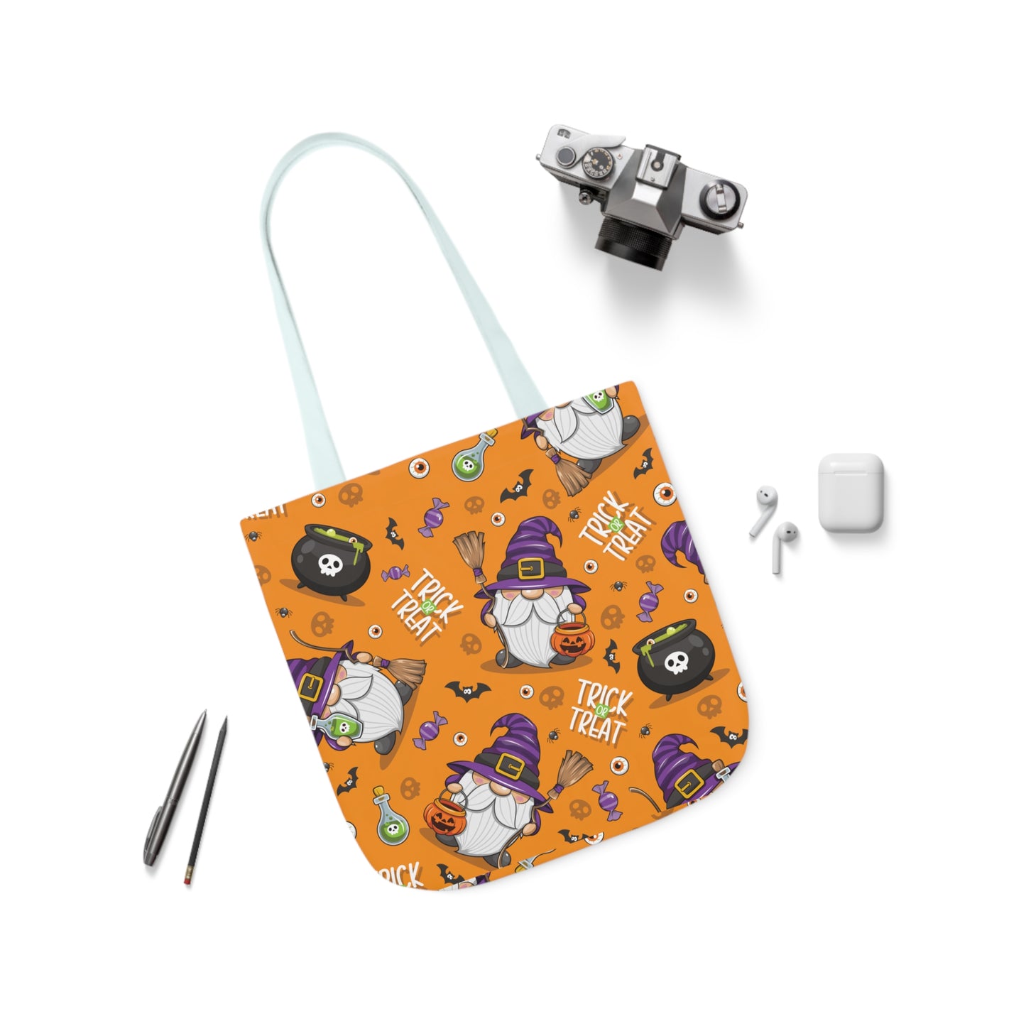Witch Gnome Print Canvas Bag Halloween Trick-or-Treat