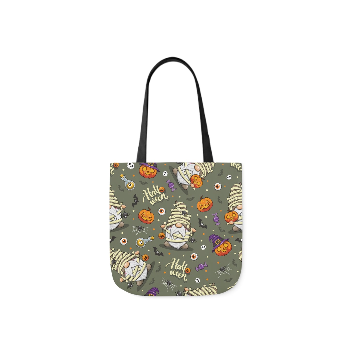 Mummy Gnome Print Canvas Bag Halloween Trick-or-Treat