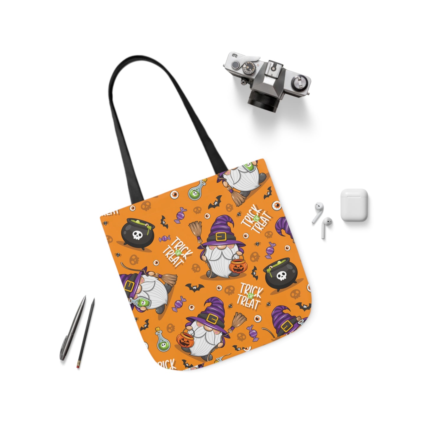 Witch Gnome Print Canvas Bag Halloween Trick-or-Treat