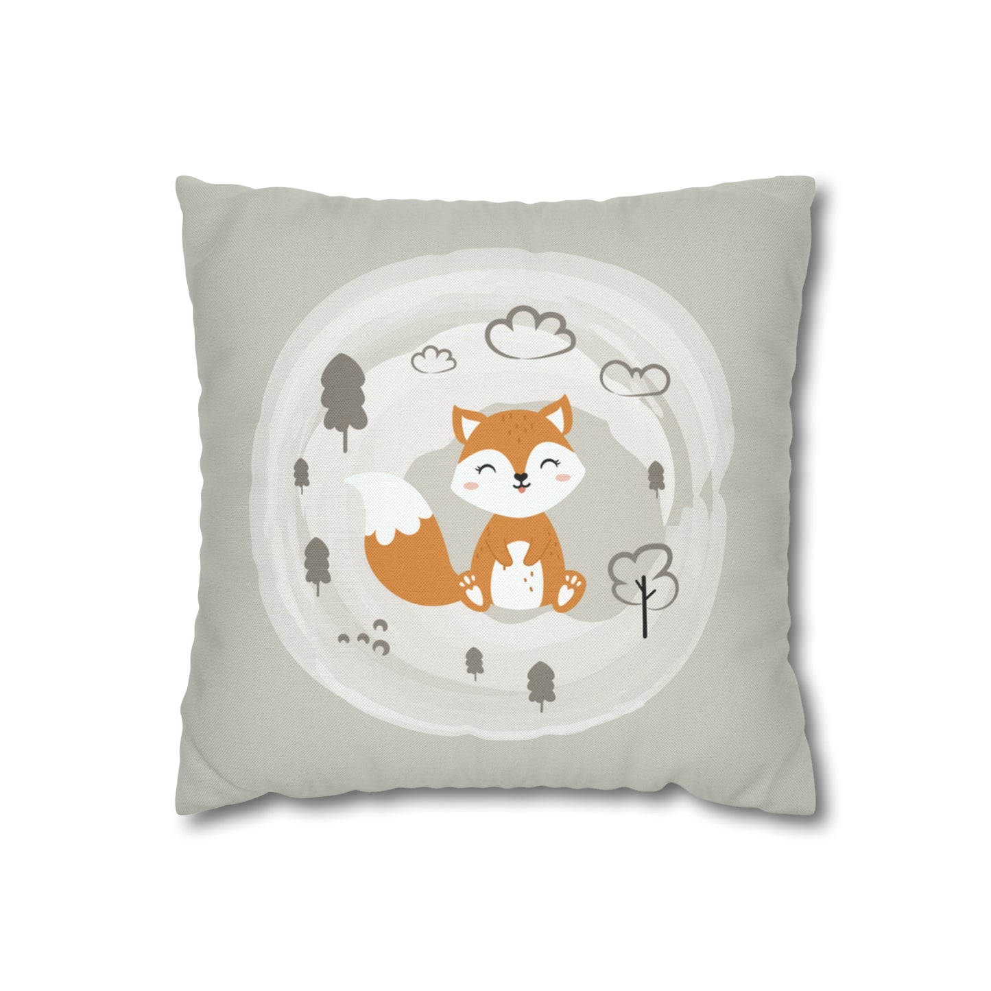 Fall Baby Fox Square Pillow Case