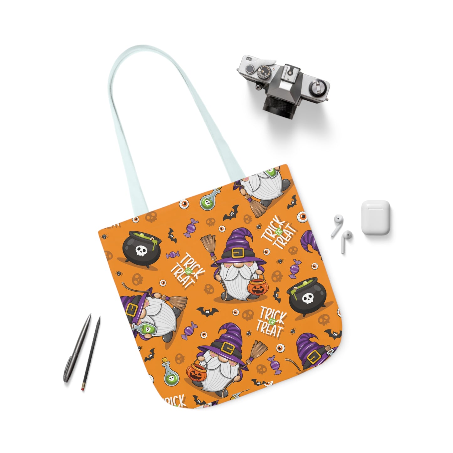 Witch Gnome Print Canvas Bag Halloween Trick-or-Treat