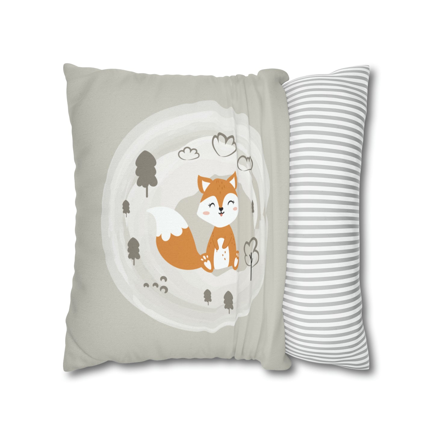 Fall Baby Fox Square Pillow Case