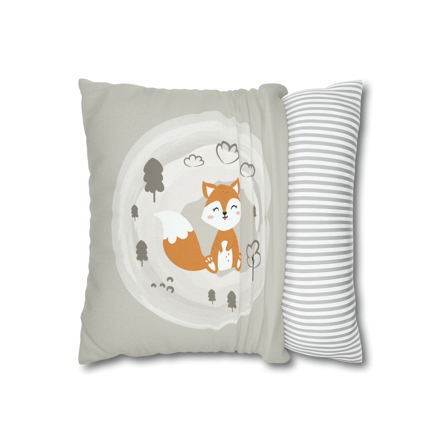 Fall Baby Fox Square Pillow Case
