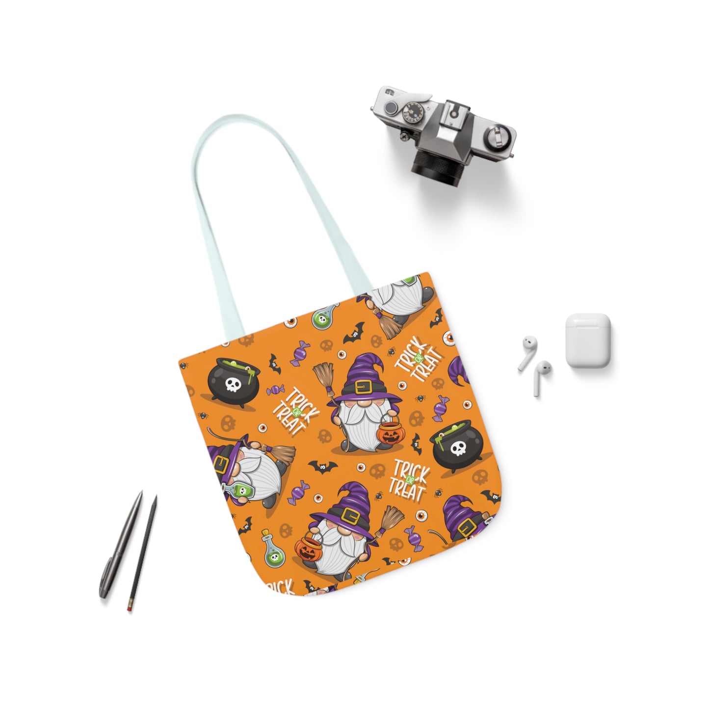 Witch Gnome Print Canvas Bag Halloween Trick-or-Treat