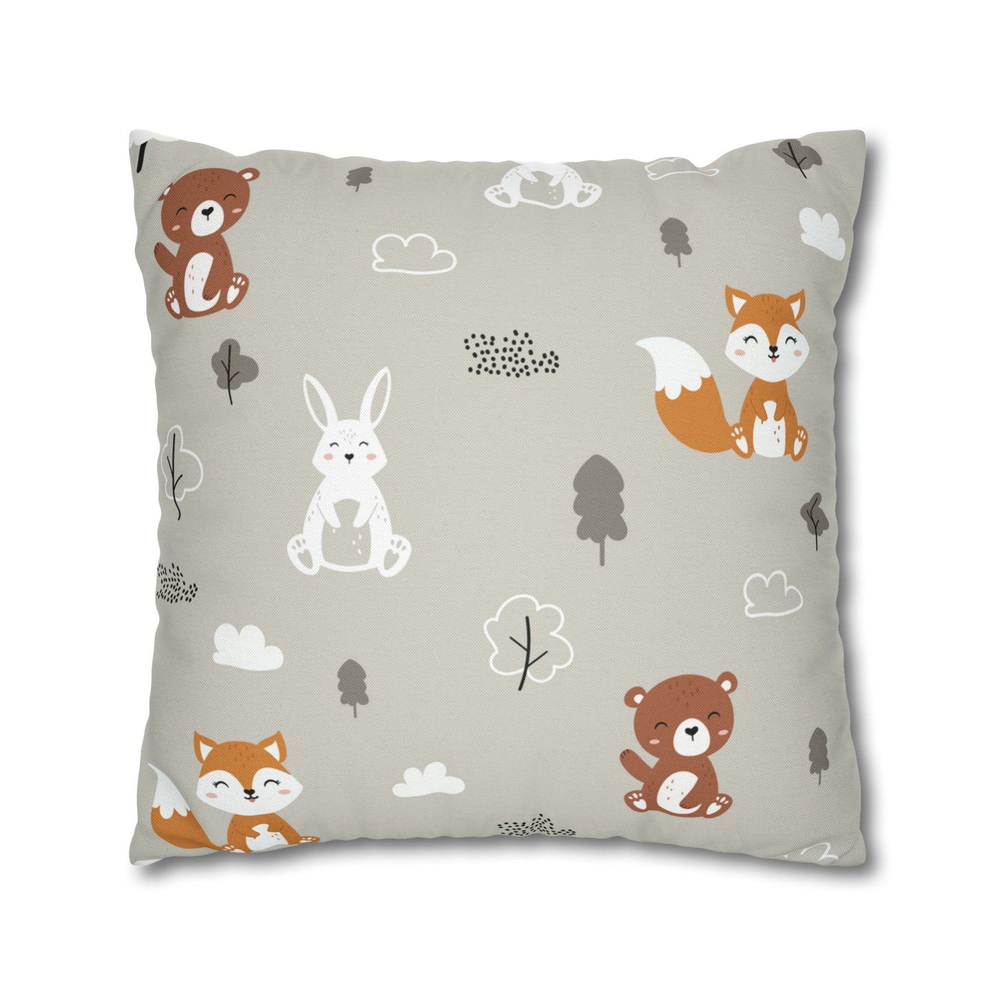 Fall Baby Fox Square Pillow Case