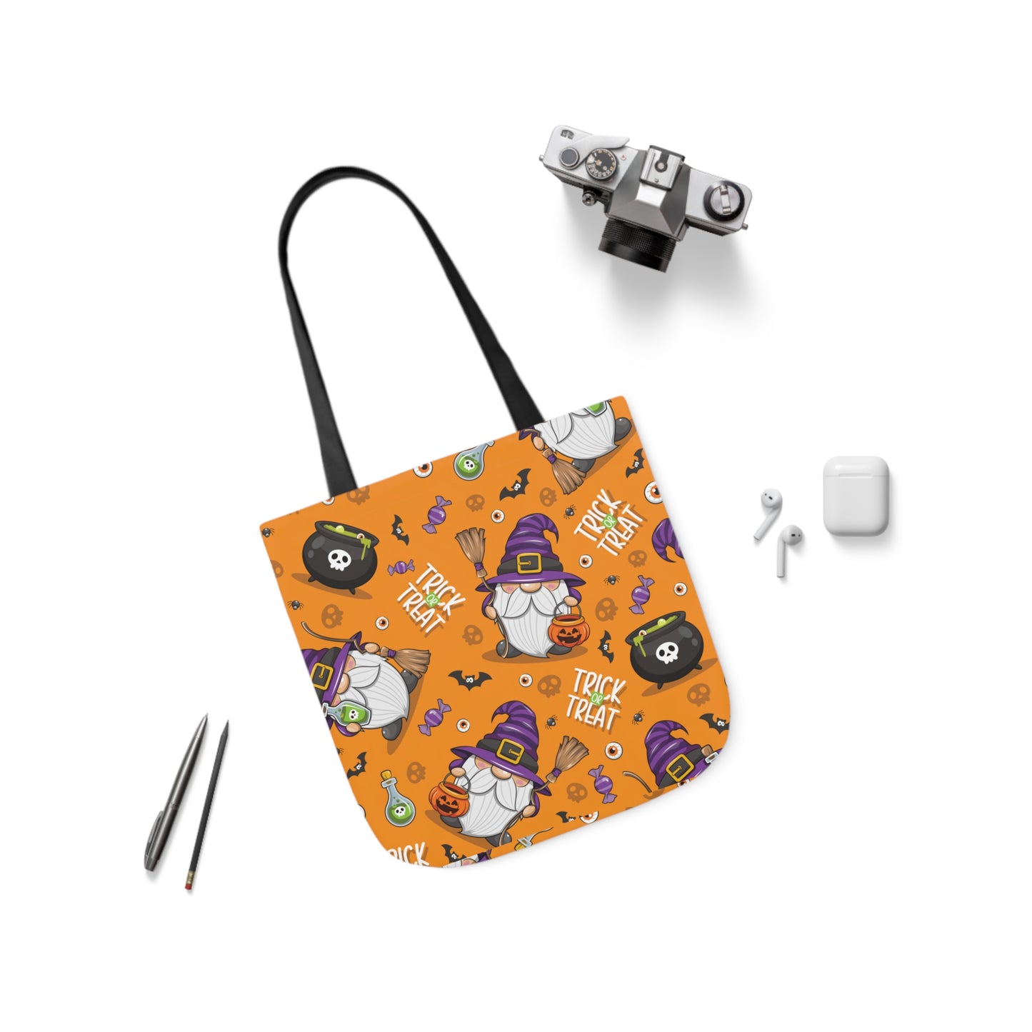 Witch Gnome Print Canvas Bag Halloween Trick-or-Treat