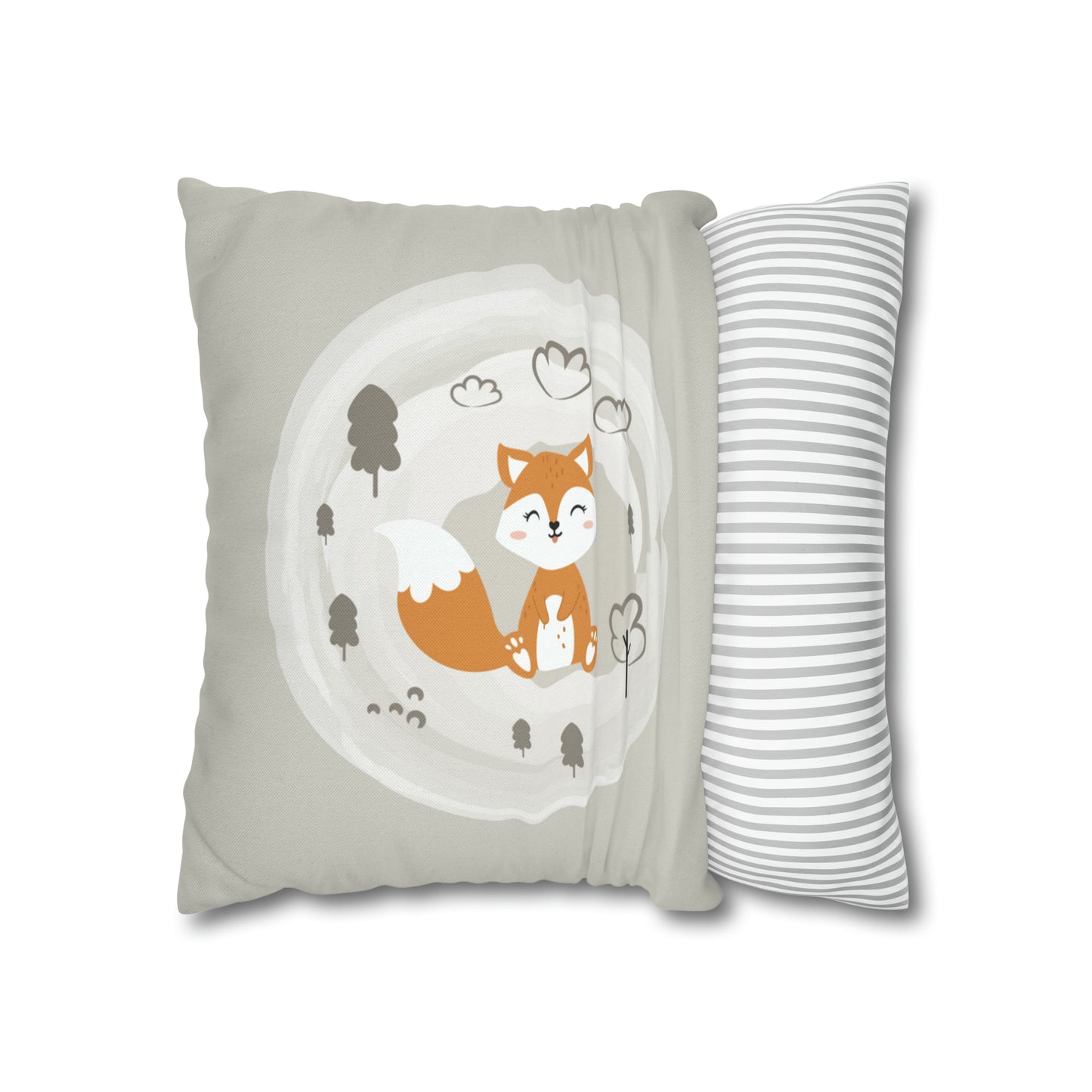 Fall Baby Fox Square Pillow Case