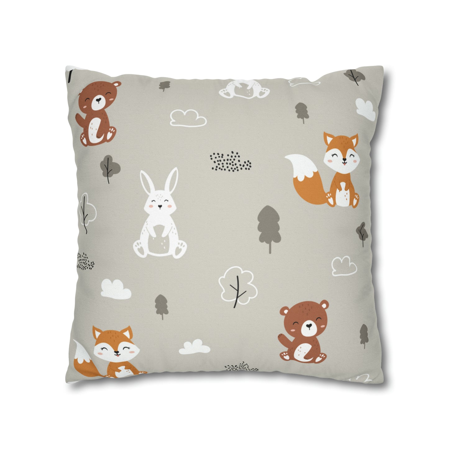 Fall Baby Fox Square Pillow Case