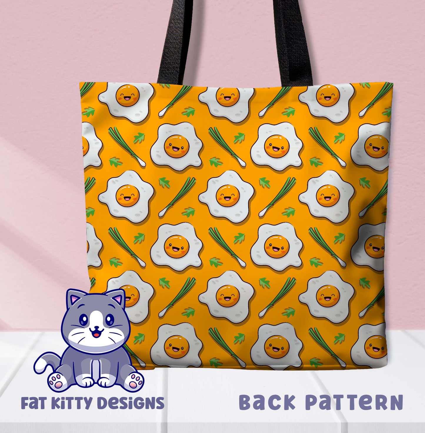 Kawaii Fried Egg Tote Bag