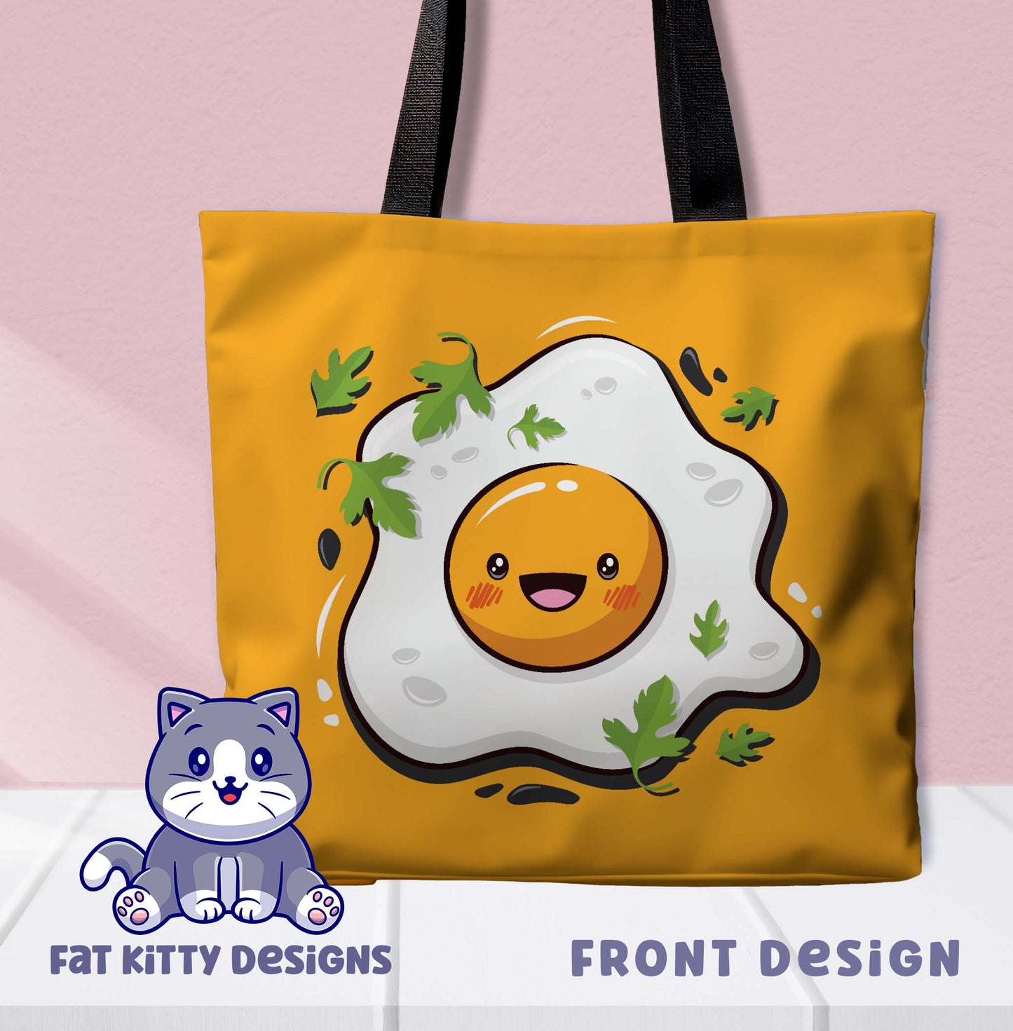 Kawaii Fried Egg Tote Bag
