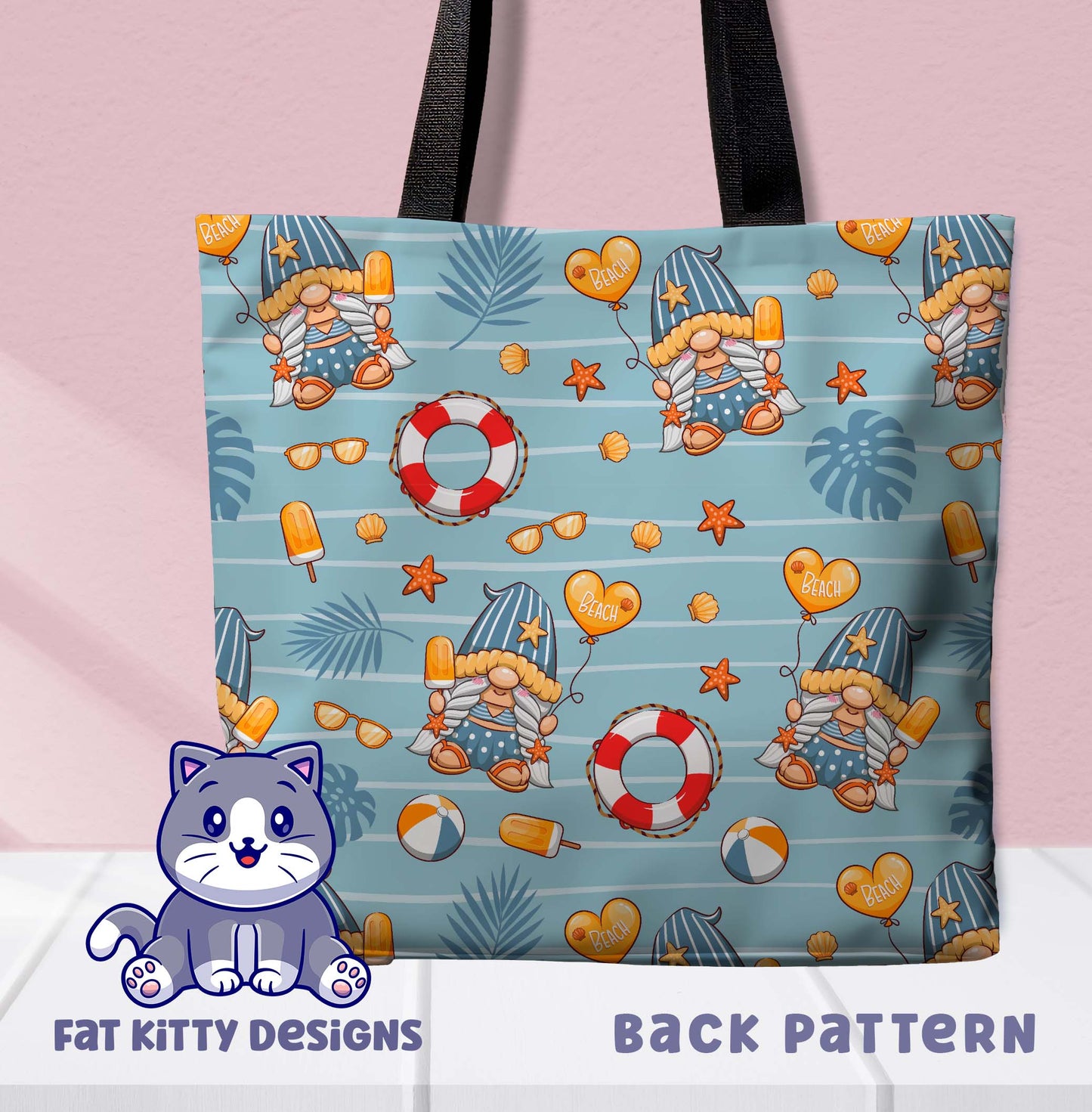Summer Beach Popsicle Gnome Tote Bag