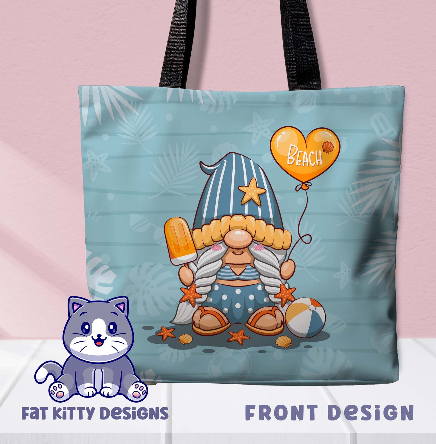 Summer Beach Popsicle Gnome Tote Bag