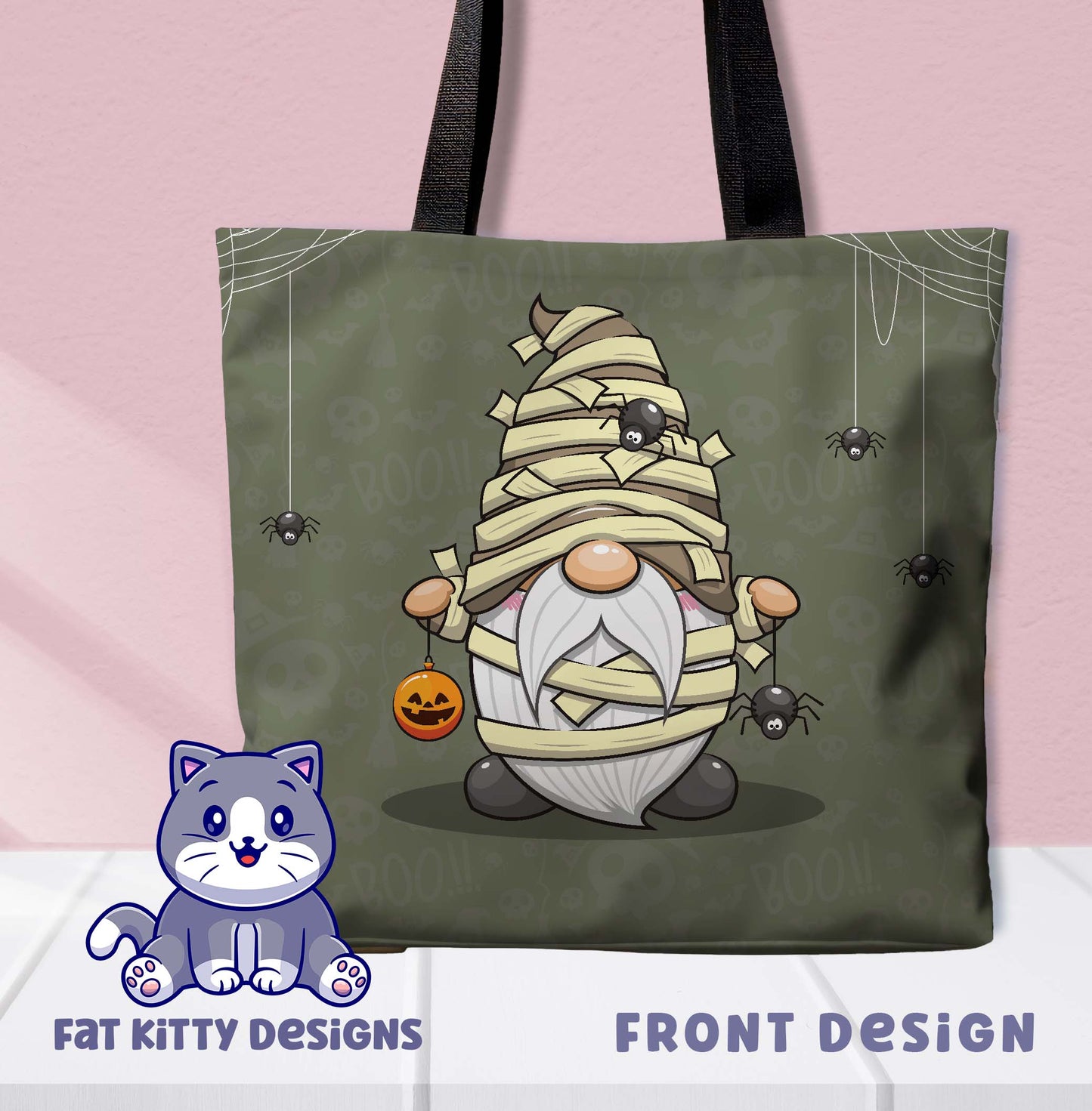Cute Mummy Gnome Tote Bag Halloween