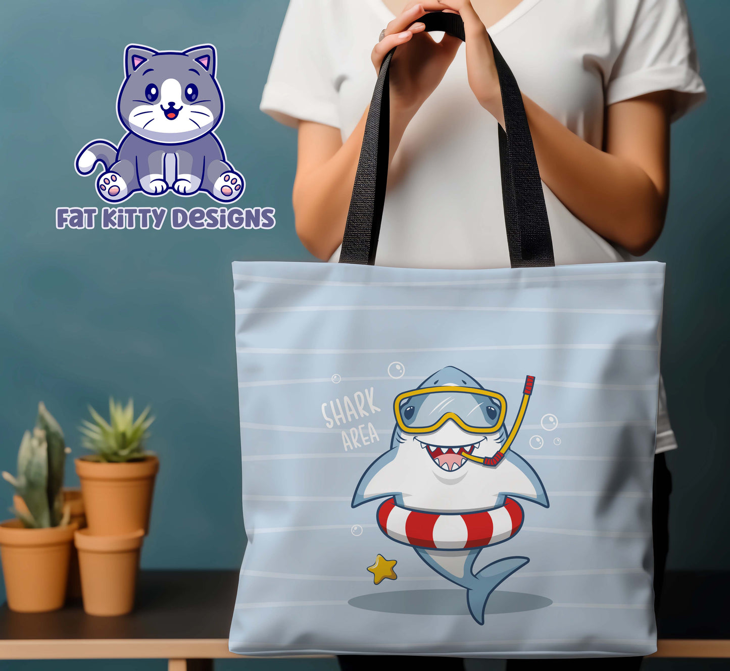 Snorkel Sharks Tote Bag