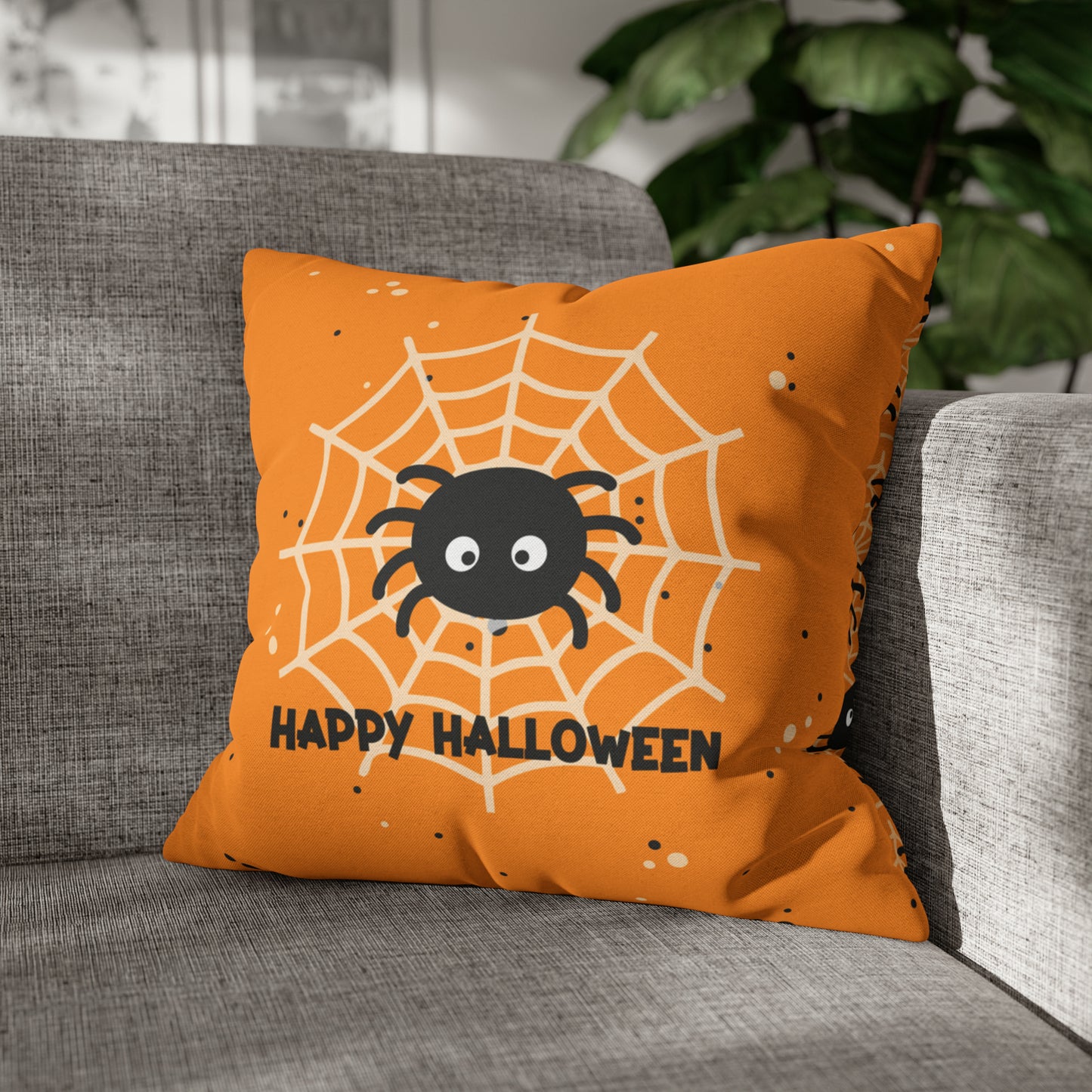 Halloween Spider Square Pillow Case