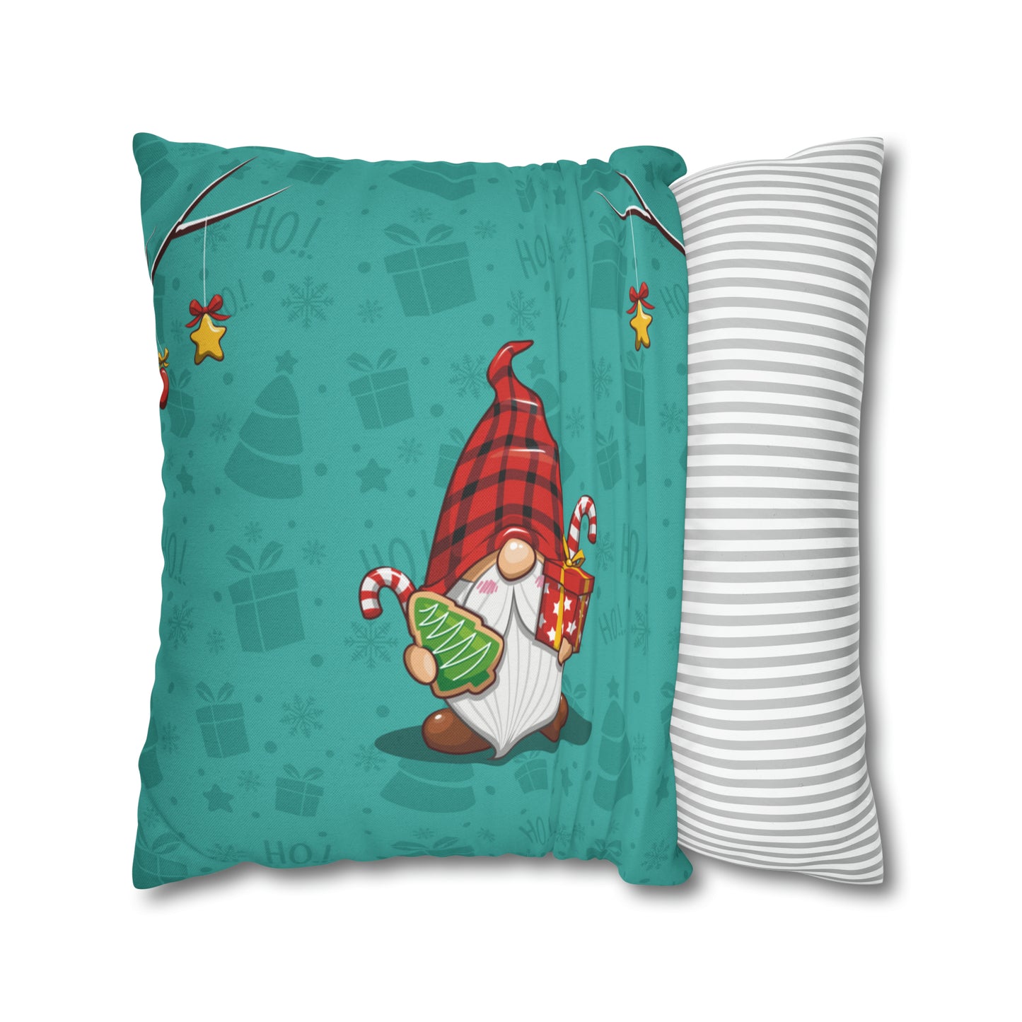 Christmas Cookie Gnome Square Pillow Case