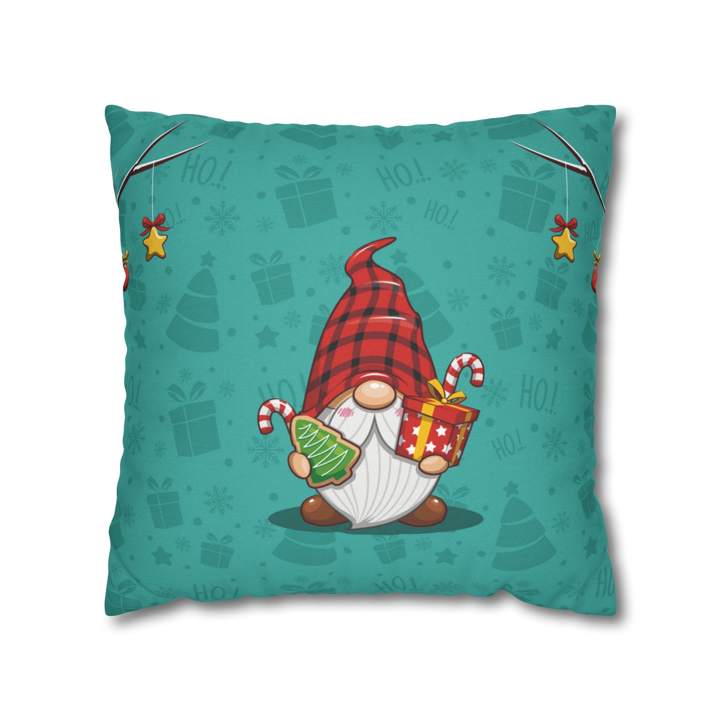 Christmas Cookie Gnome Square Pillow Case