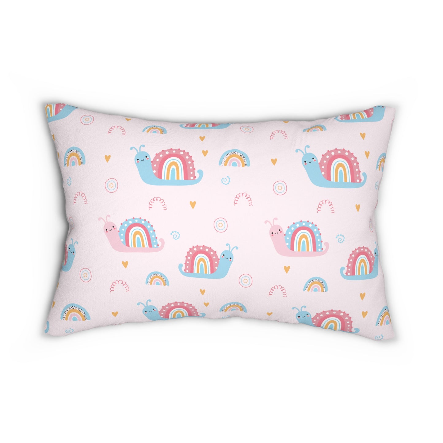 Sweet Snails Lumbar Pillow with Removable Cover