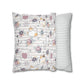 Floral Cats Square Pillow Case