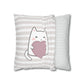 Floral Cats Square Pillow Case