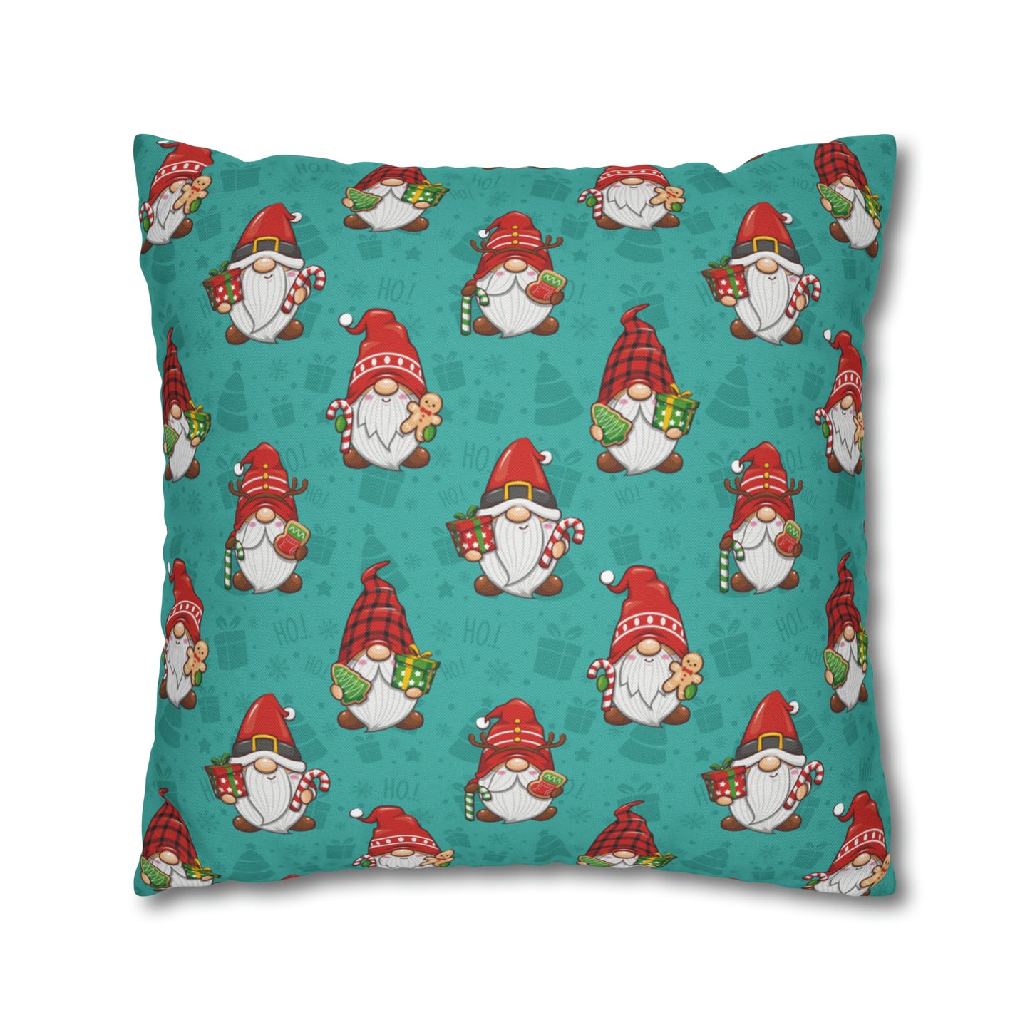 Christmas Cookie Gnome Square Pillow Case