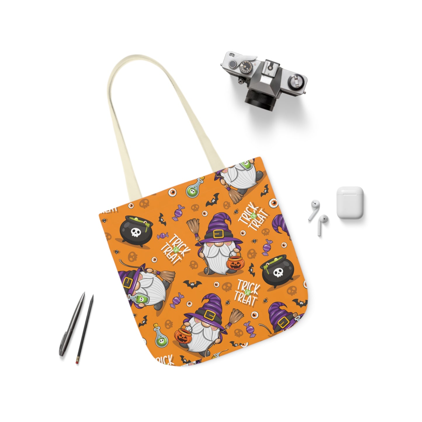 Witch Gnome Print Canvas Bag Halloween Trick-or-Treat