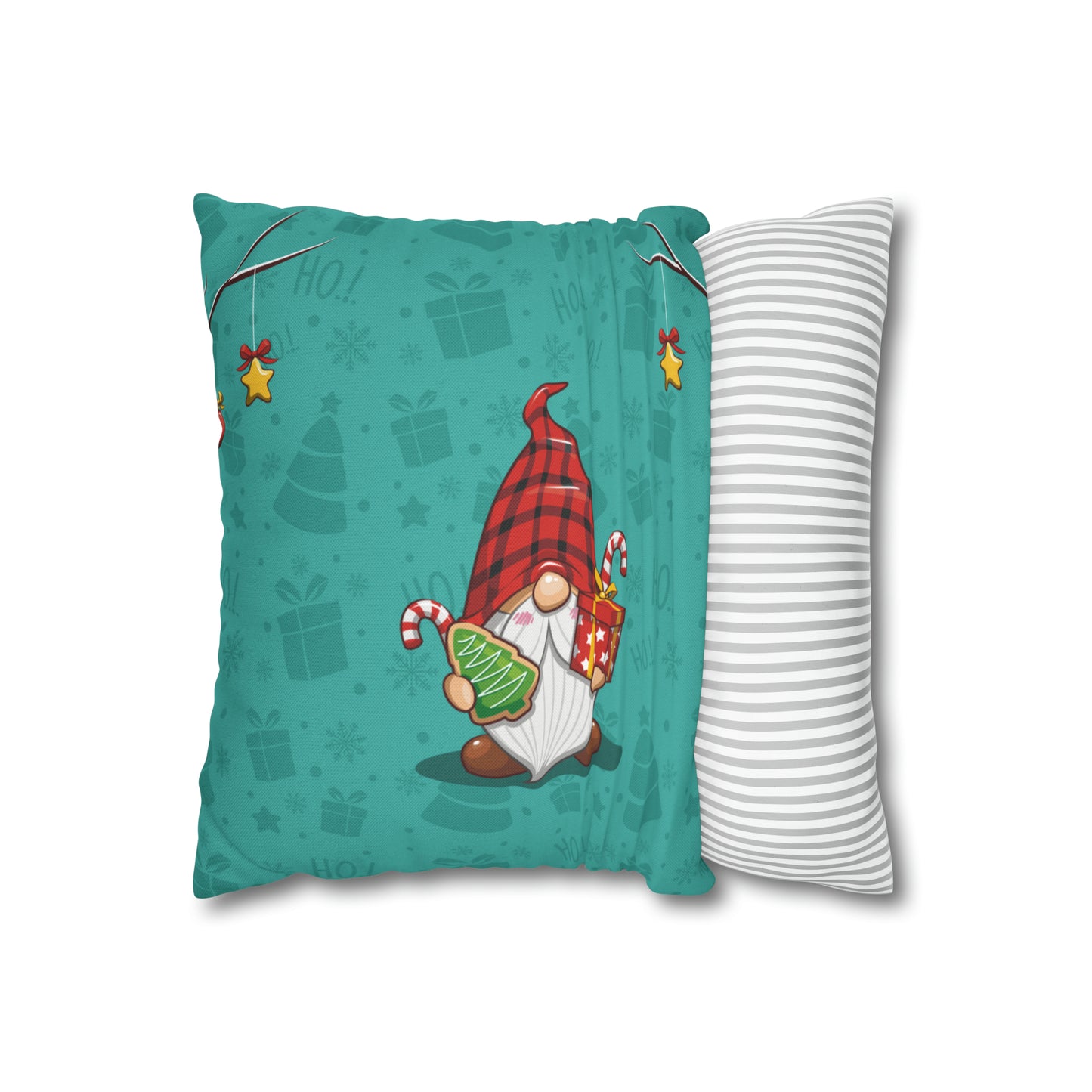 Christmas Cookie Gnome Square Pillow Case