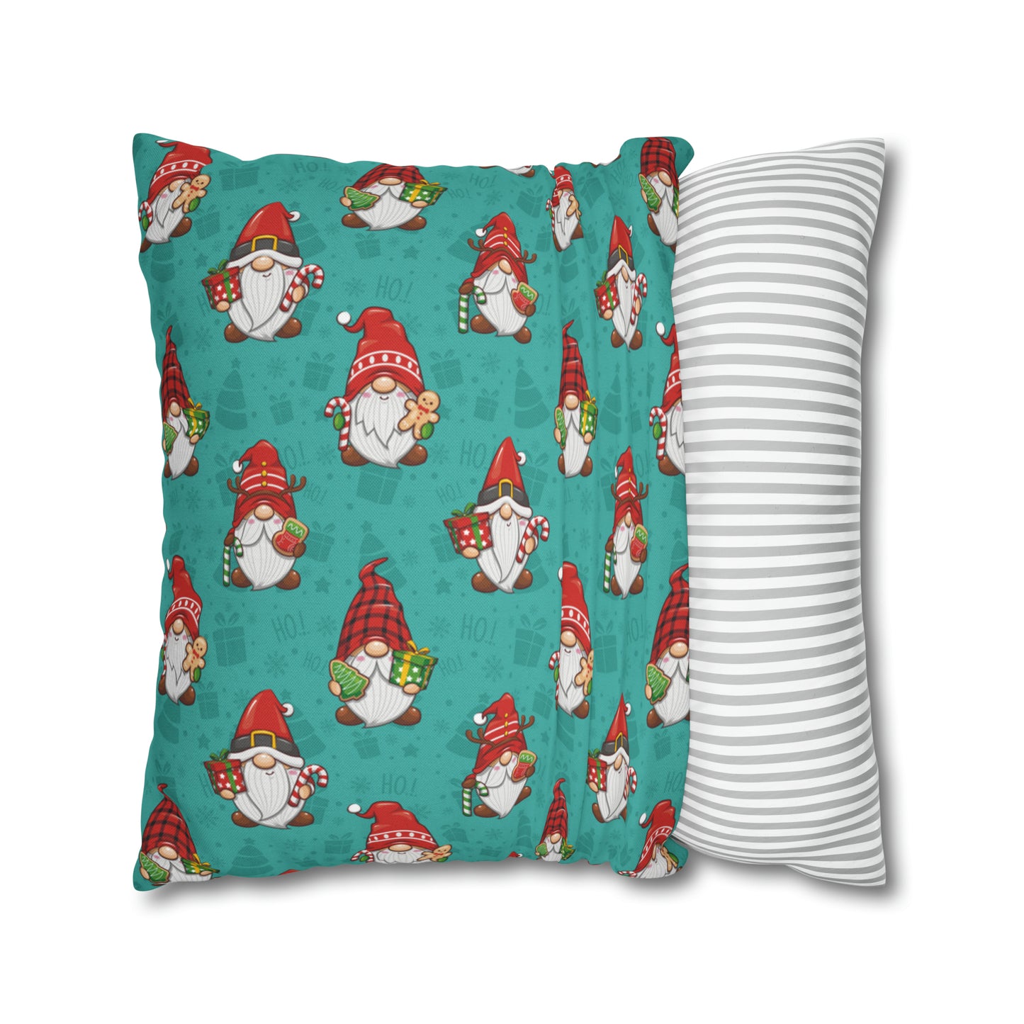 Christmas Cookie Gnome Square Pillow Case