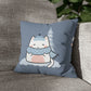 Chilly Cat Winter Square Pillow Case