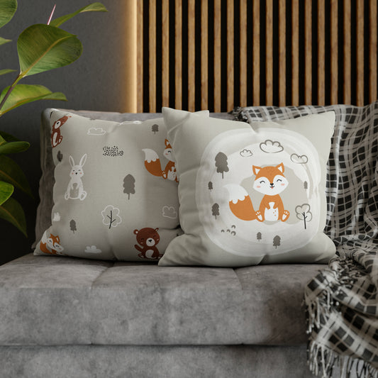 Fall Baby Fox Square Pillow Case