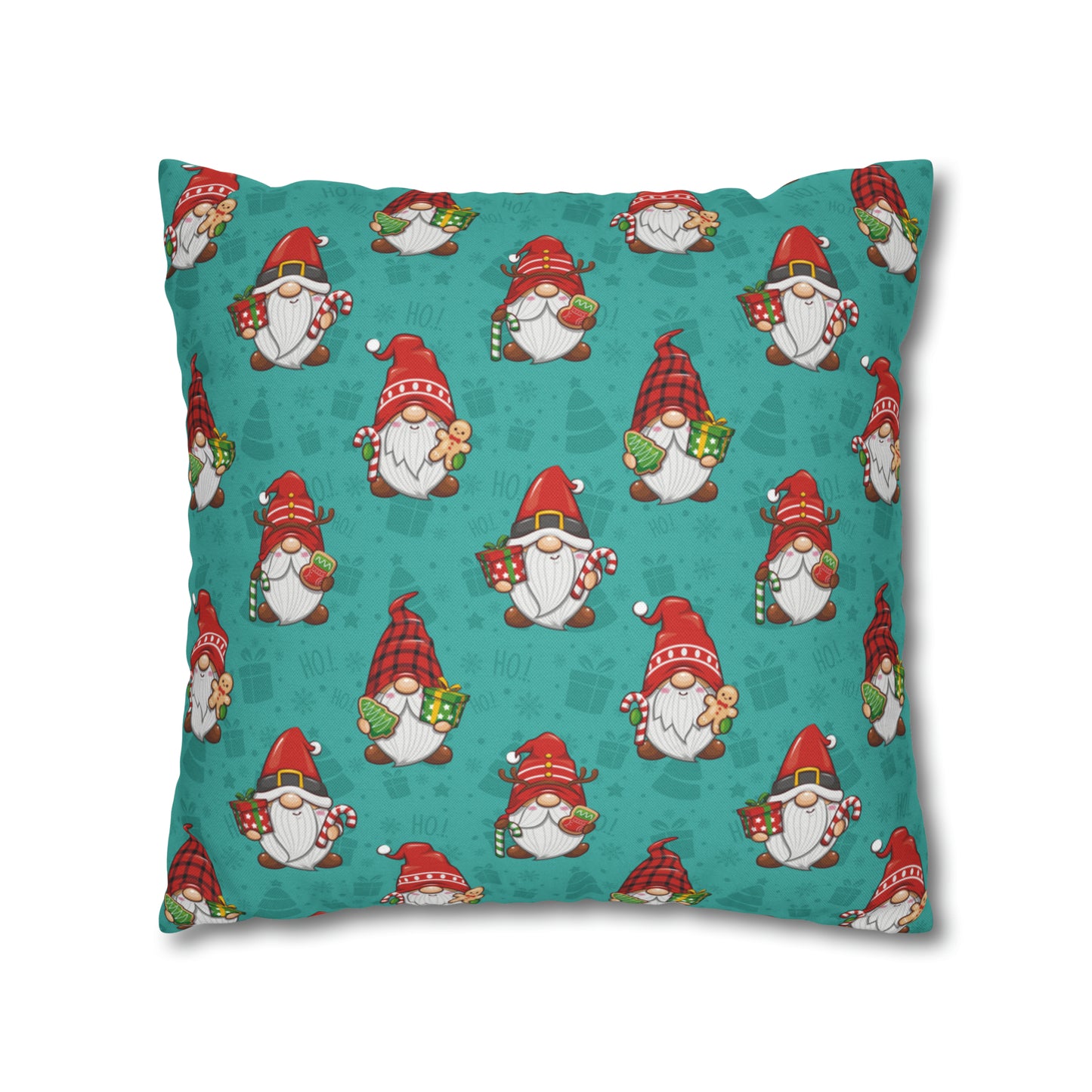 Christmas Cookie Gnome Square Pillow Case