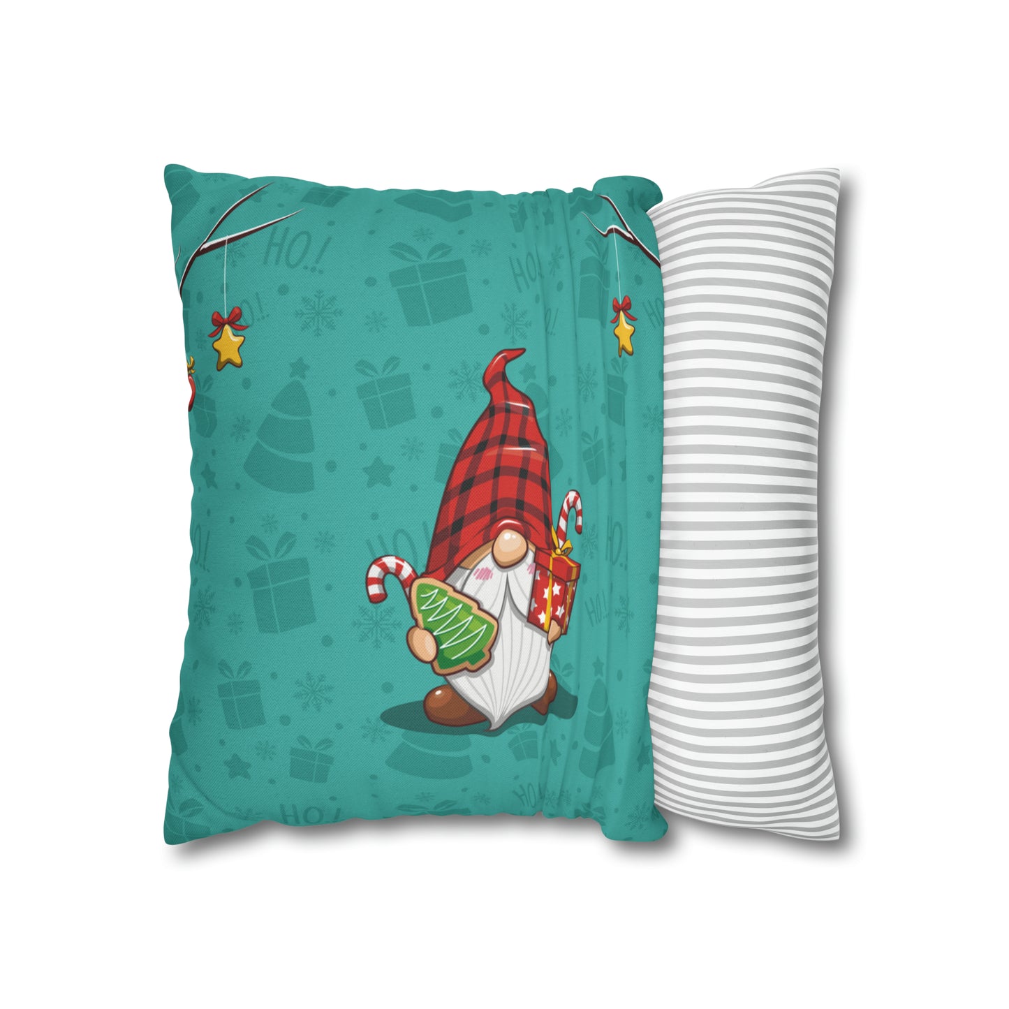 Christmas Cookie Gnome Square Pillow Case