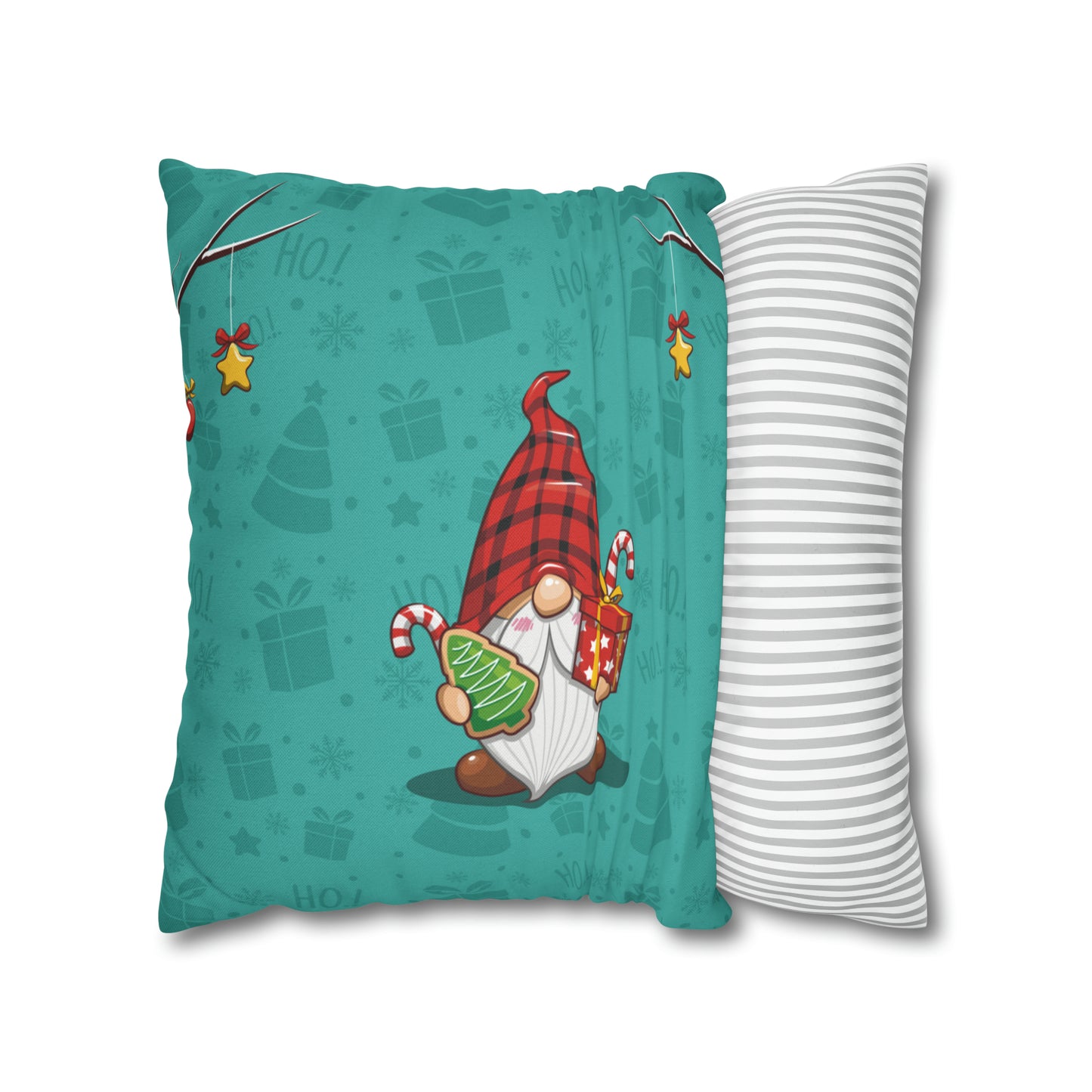 Christmas Cookie Gnome Square Pillow Case