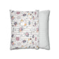 Floral Cats Square Pillow Case