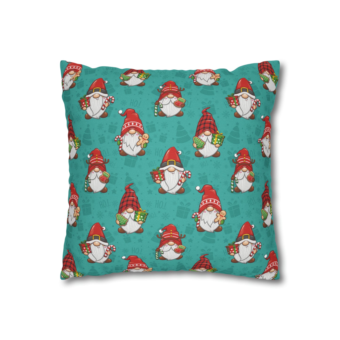 Christmas Cookie Gnome Square Pillow Case