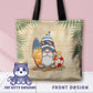 Summer Beach Gnome Canvas Tote Bag