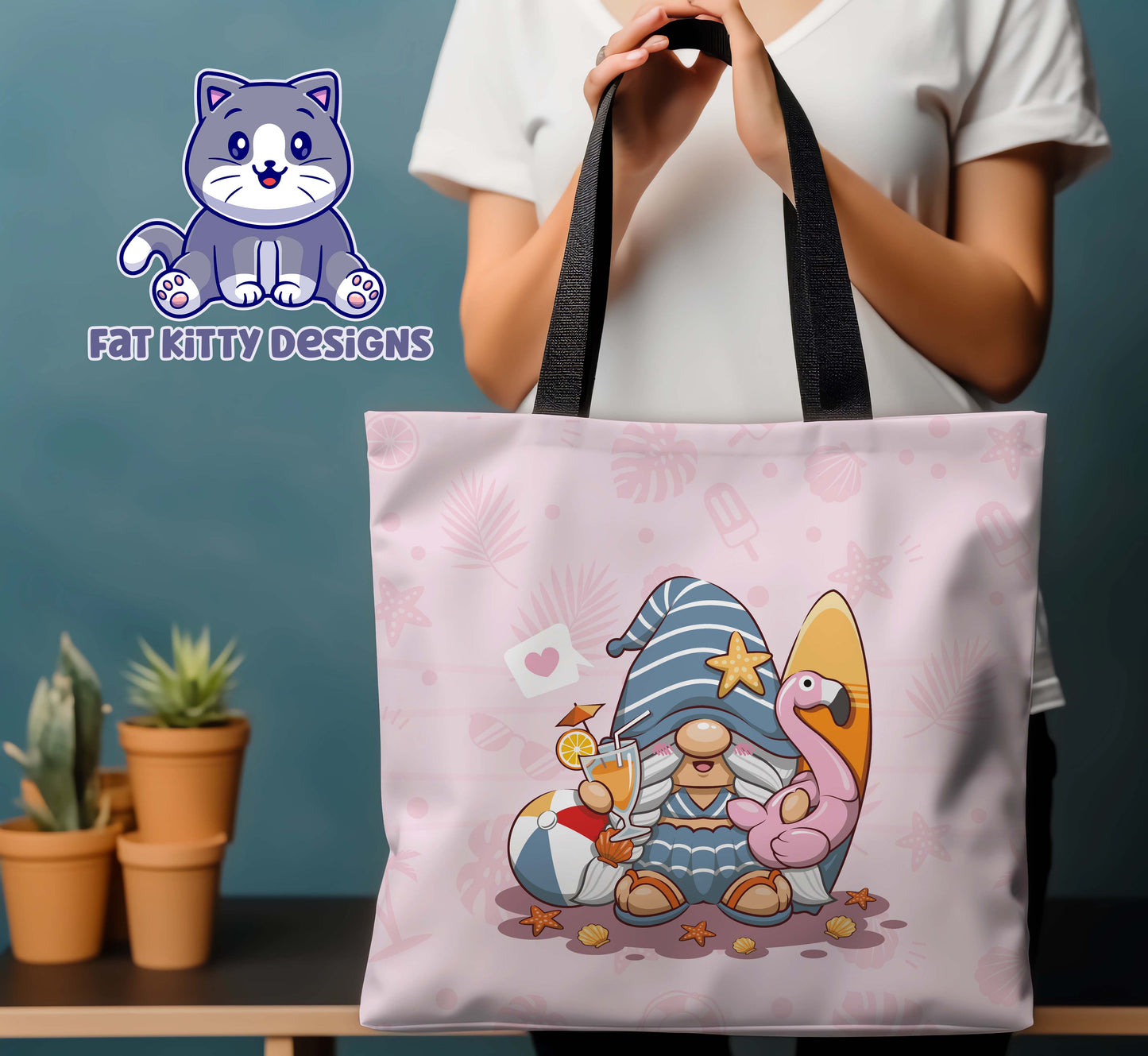 Beach Party Gnome Tote Bag