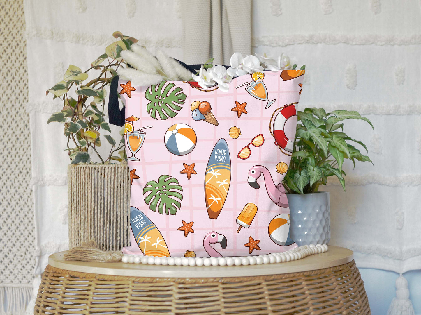 Beach Party Gnome Tote Bag